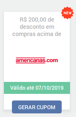 Leia mais sobre o artigo Cupom de Desconto Americanas – Válido até 07/10/2019