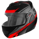 Leia mais sobre o artigo Capacete Escamoteável V-Pro Jet3 Preto E Vermelho Pro Tork