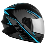 Leia mais sobre o artigo Capacete Pro Tork R8 Com Viseira Espelhada Cinza/Azul Claro