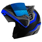 Você está visualizando atualmente Capacete Escamoteável Pro Tork V-pro Jet 3 Azul Com Viseira Iridium