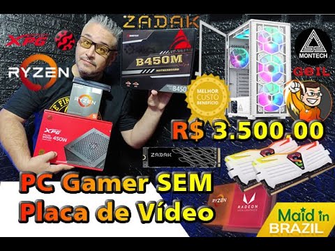 Leia mais sobre o artigo Montar um PC GAMER com Vídeo Integrado AMD com R$ 3.500,00 no Brasil !!! Ryzen 5 5600G + 2x8GB + SSD