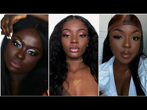 Leia mais sobre o artigo LINDOS TUTORIAIS DE MAQUIAGEM PARA PELE NEGRA – MAKE DE GRINGA 2020❤DARK SKIN MAKEUP 💄💋