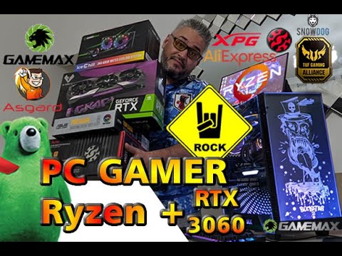 Leia mais sobre o artigo Montar PC Gamer RockStar !!! AMD Ryzen 5800x + RTX3060 + XPG CoreReactor 850W + TUF B550m AliExpress